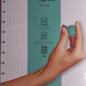 Recarga caderno carchivo ingeniox a4 50 folhas quadricula.
