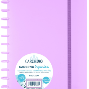 CADERNO INGENIOX A4 100 FLS PAUTADO  MALVA