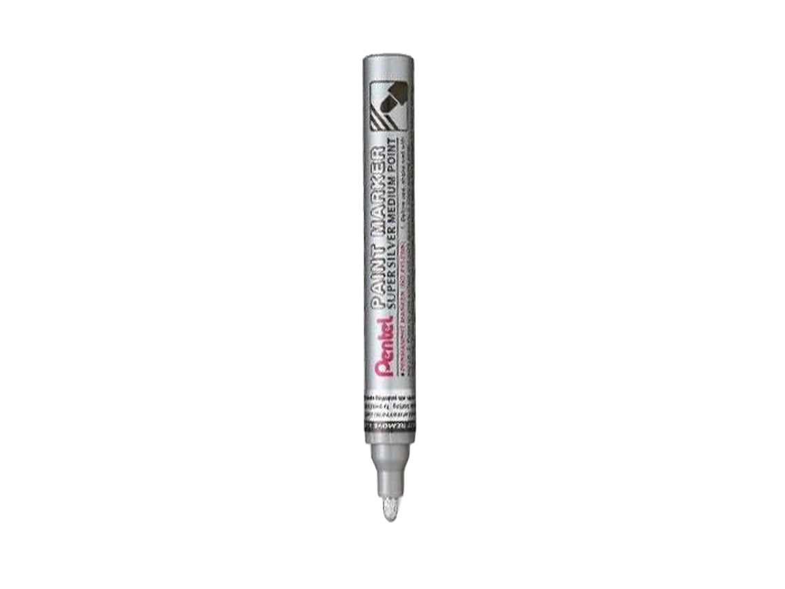 MARCADOR PENTEL PERMANENTE MSP 10 -Z PRATEADO PINTURAS DECORATIVAS F