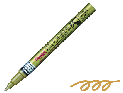 MARCADOR PENTEL PERMANENTE MSP 10 -X DOURADO PINTURAS DECORATIVAS F